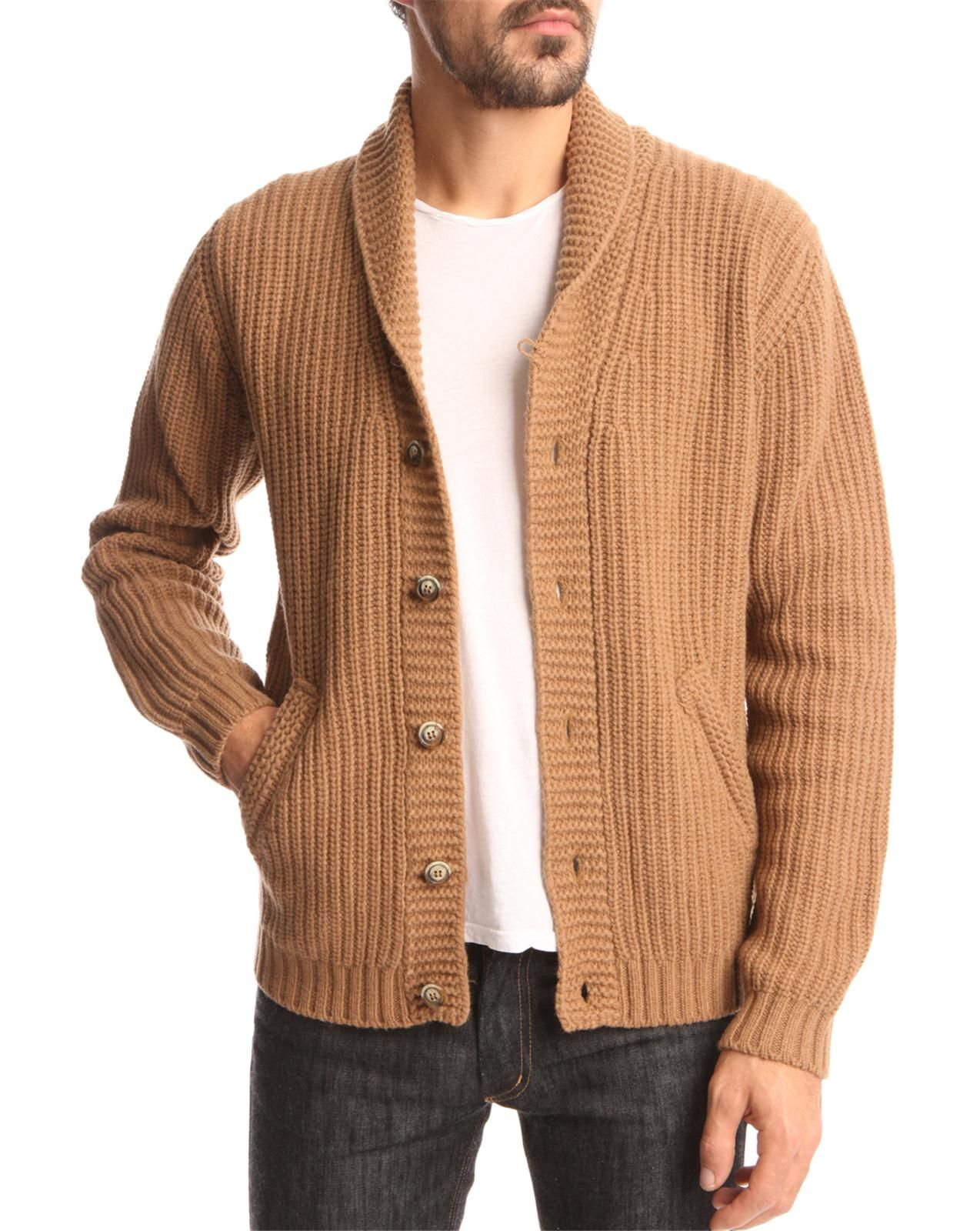 Woolrich Smith Camel Cardigan in Brown for Men (camel) | Lyst