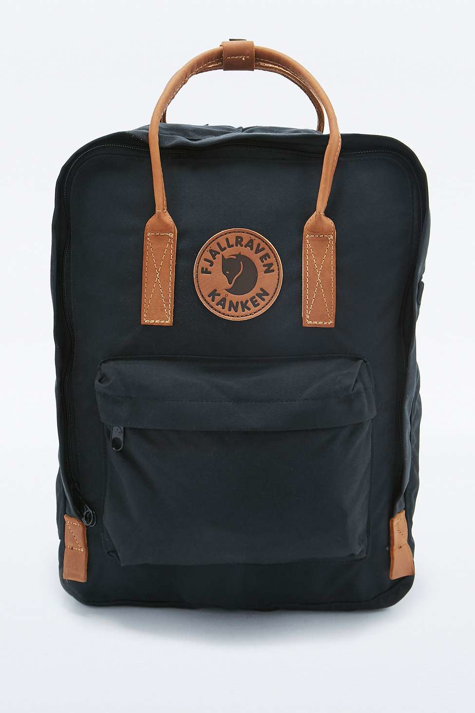 Lyst - Fjallraven Kanken No. 2 Black And Leather Backpack in Black