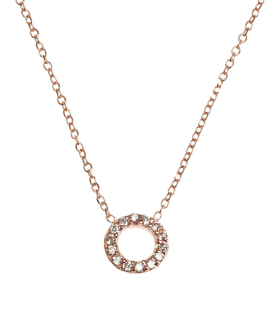 Lyst - Kc Designs Rose Gold Diamond Letter O Necklace in Pink