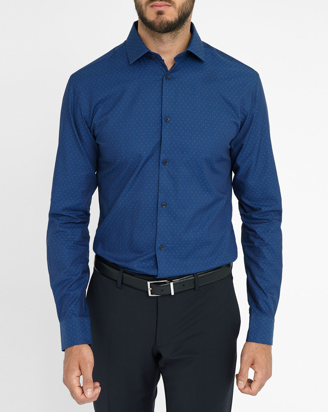 Celio Club Navy Printed Slim Fit Shirt In Blue For Men Lyst