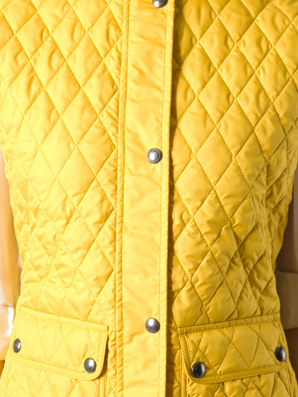 Lyst - Belstaff Quilted Gilet in Yellow