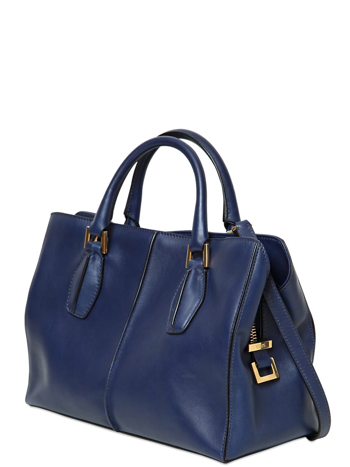 Lyst - Tod'S D-cube Small Soft Leather Tote Bag in Blue