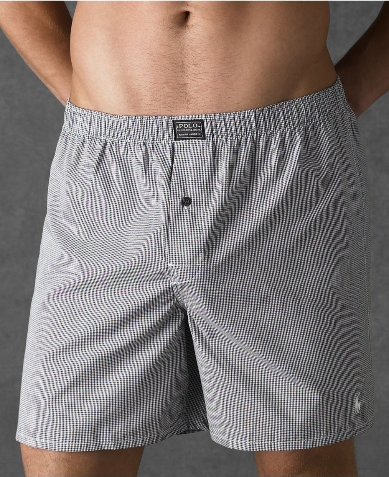 Polo ralph lauren Men's Underwear, Woven Boxer in Gray for Men (vista ...