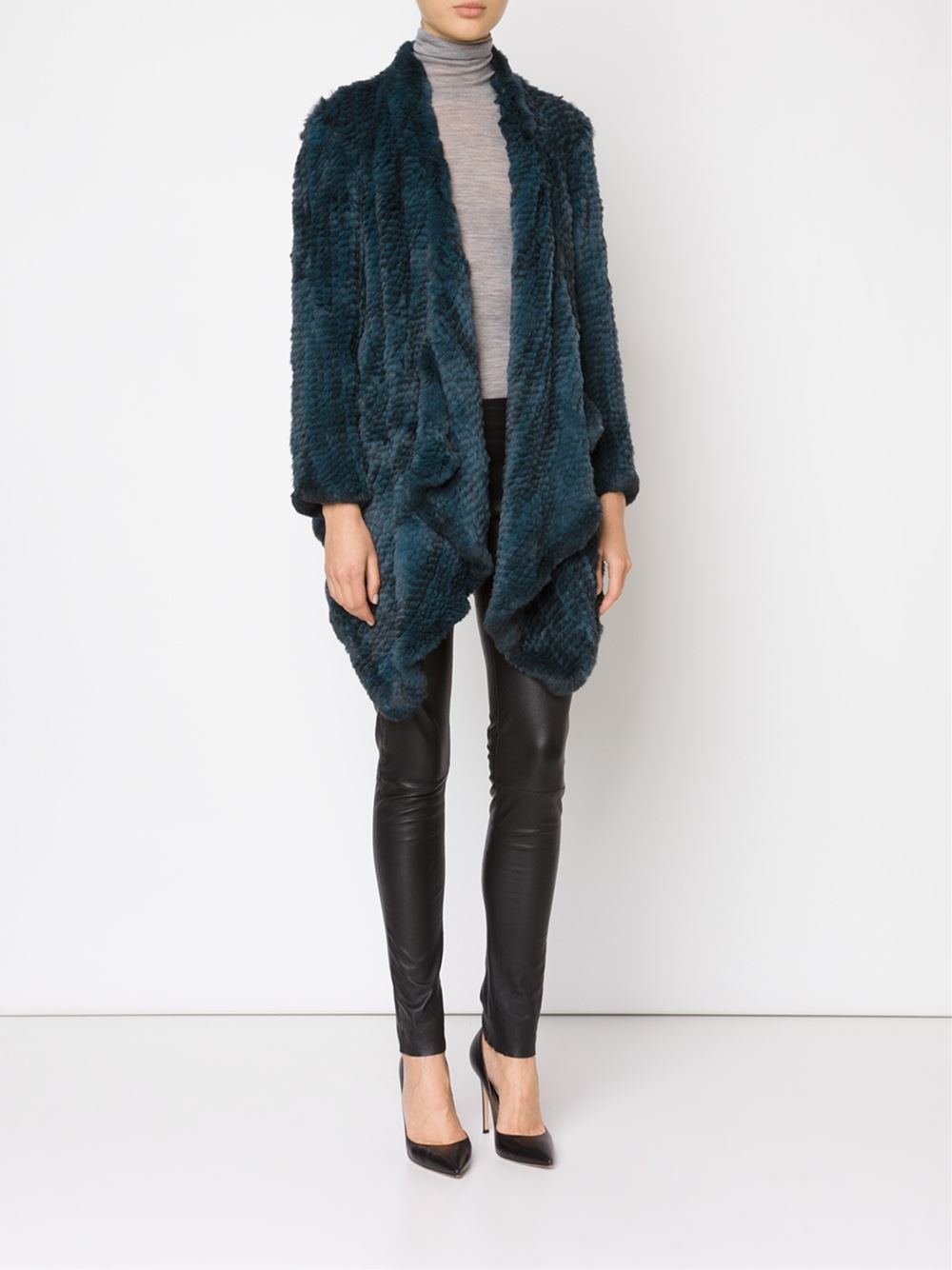 h brand rabbit fur jacket