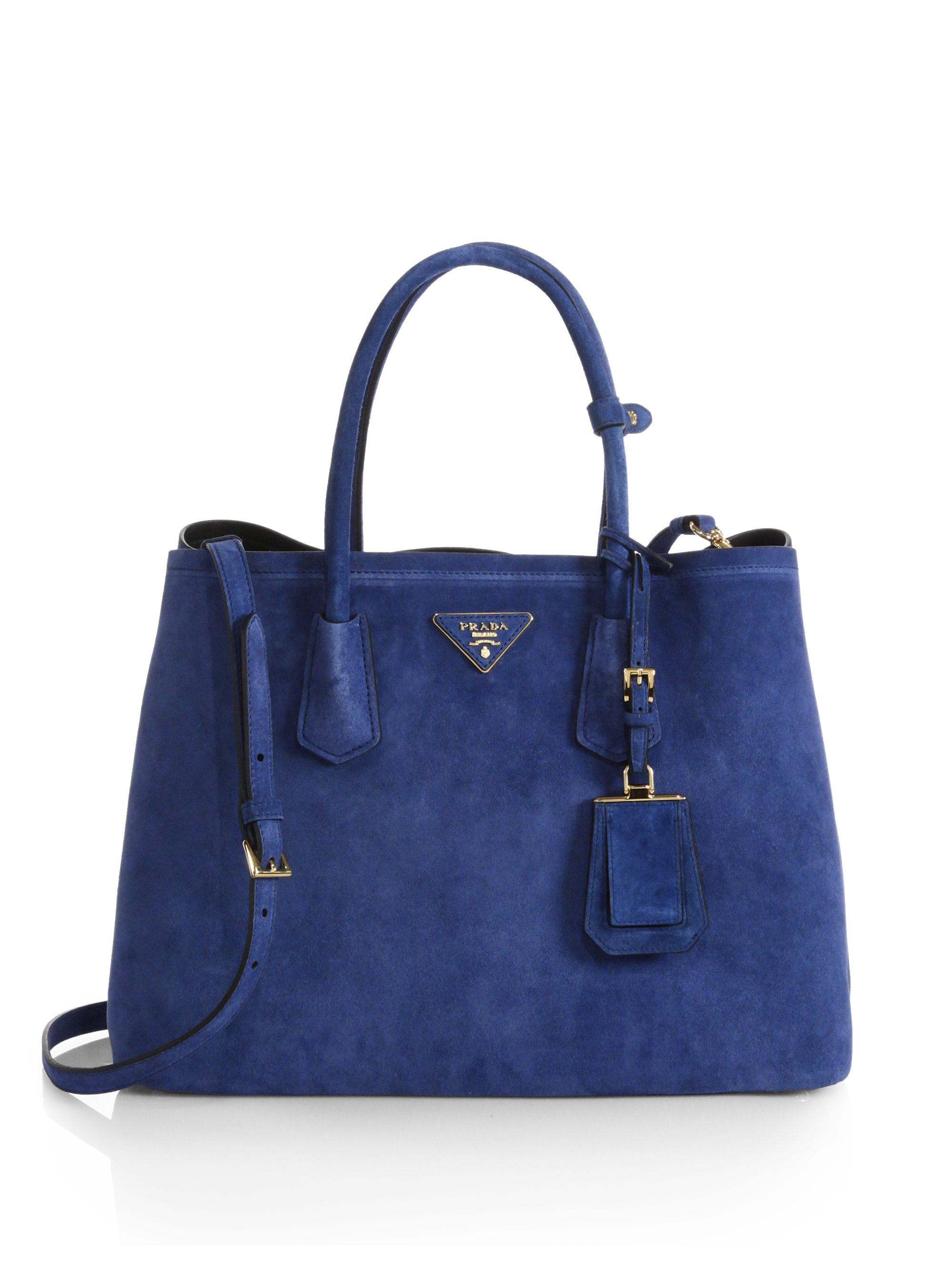 Blue Suede Handbag