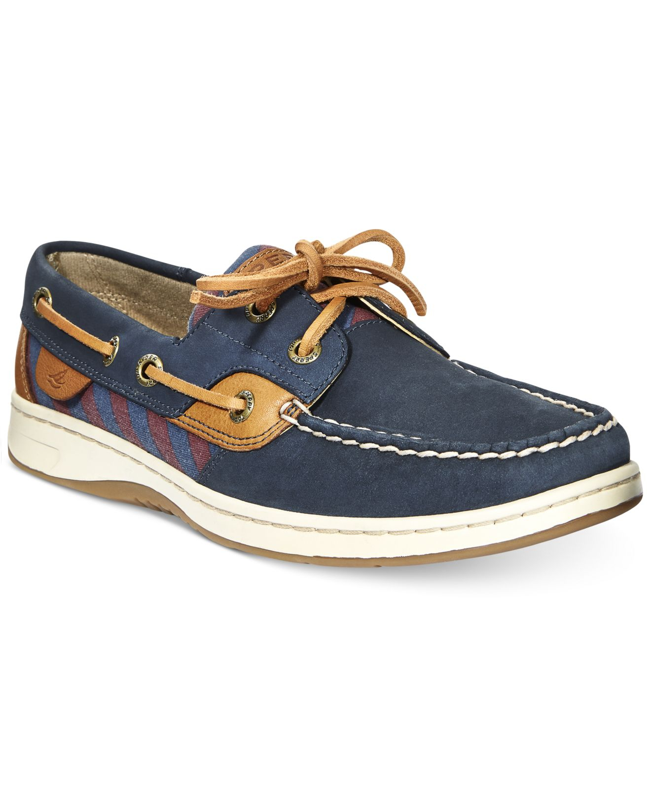 Lyst - Sperry Top-Sider Women's Bluefish Tie Stripe Boat Shoes in Blue