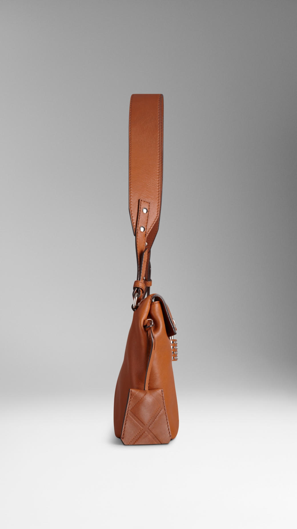 burberry medium studded leather hobo bag