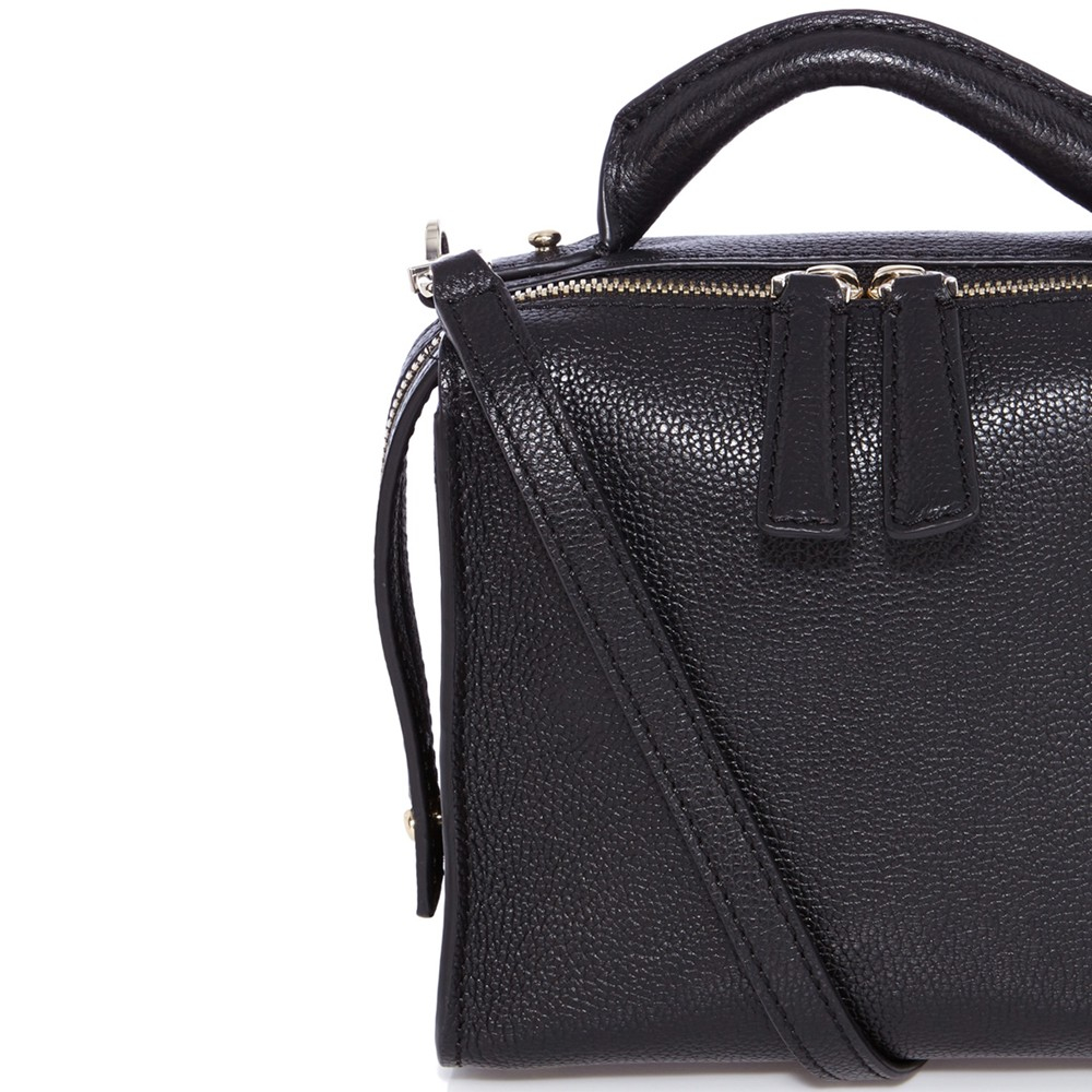 Karen Millen Leather Top Zip Mini Bag In Black Lyst Gallery