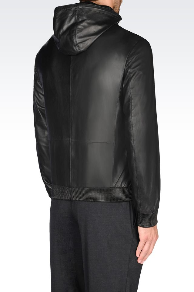 LEATHER JACKET EMPORIO leather jacket emporio: