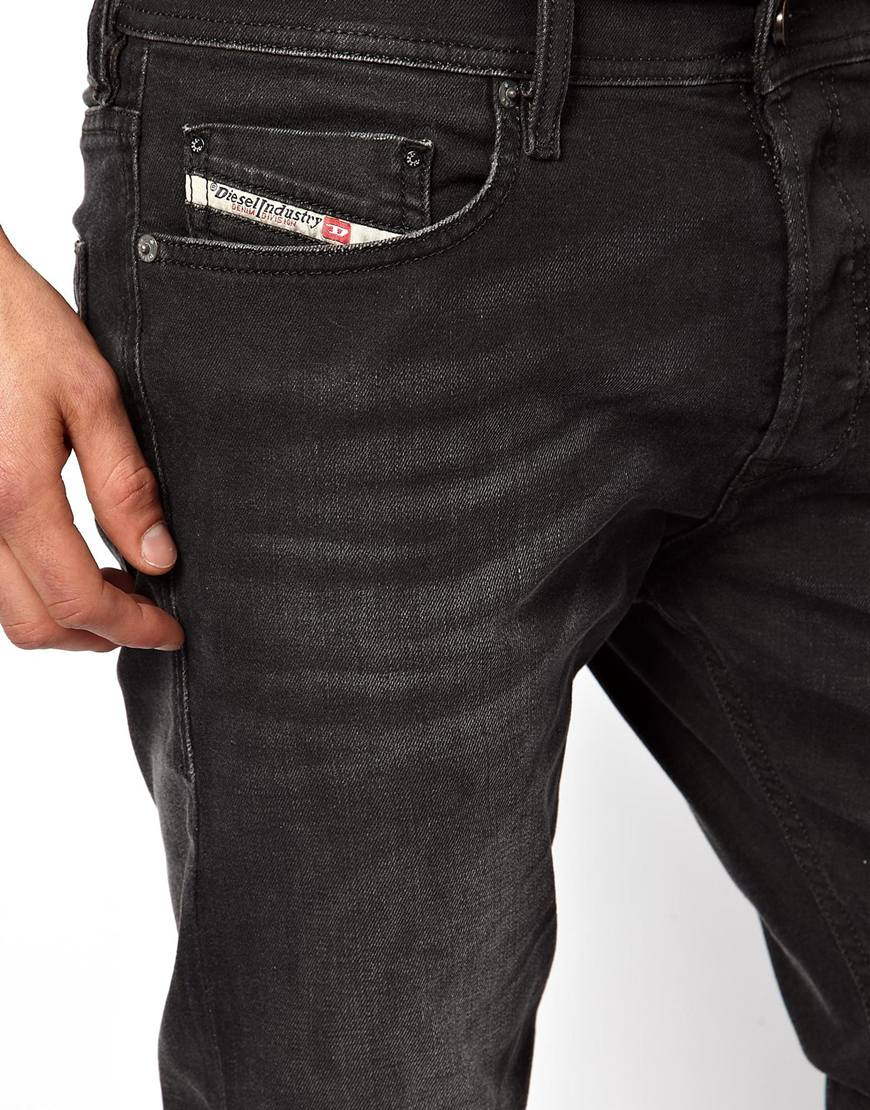 Lyst - Diesel Jeans Tepphar 822r Skinny Fit Washed Black in Black for Men