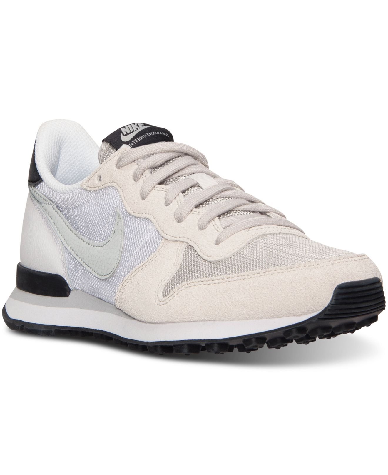 Nike Light Bonewhiteblackgr Womens Internationalist Casual Sneakers From Finish Line White Product 3 771653292 Normal 