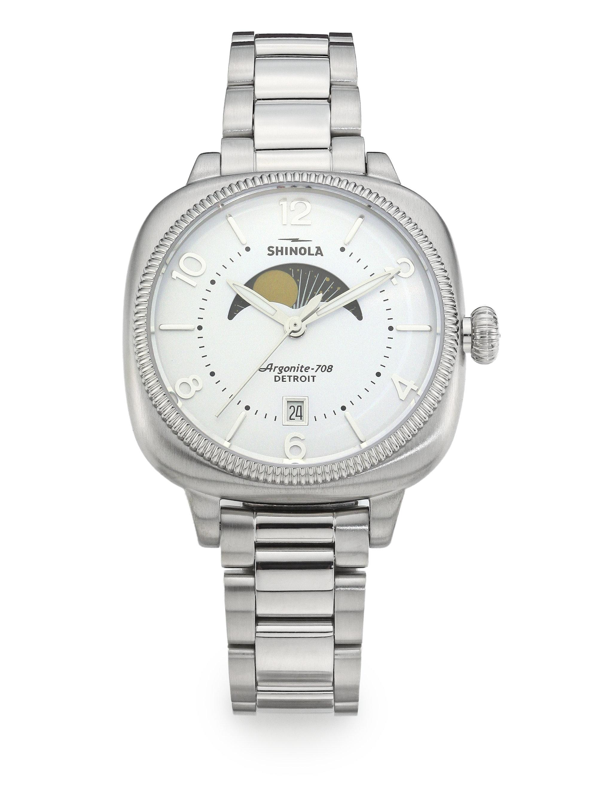 shinola men's moon phase watch