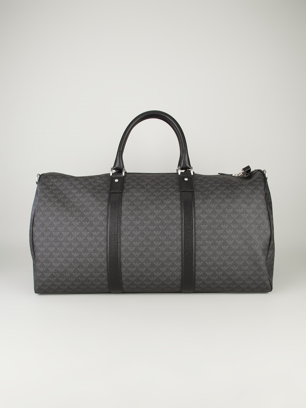 Emporio Armani Monogrammed Duffle Bag in Black for Men - Lyst