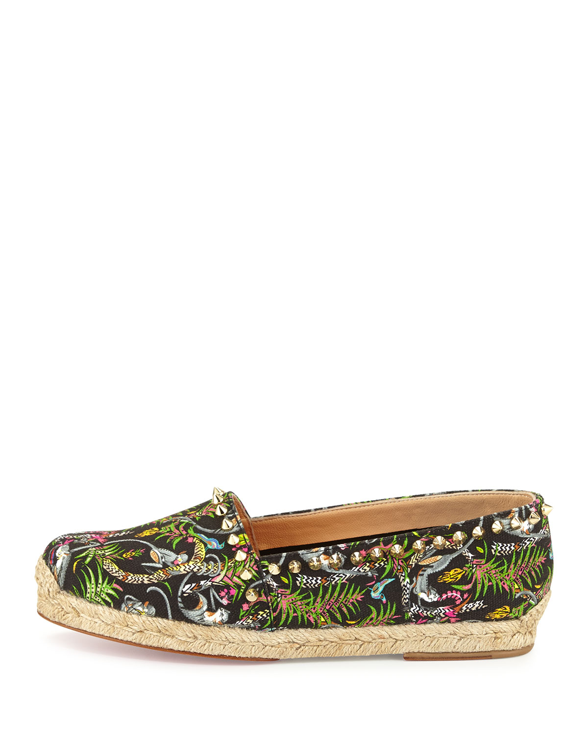 Christian louboutin Ares Canvas Red Sole Espadrille in Brown ...  
