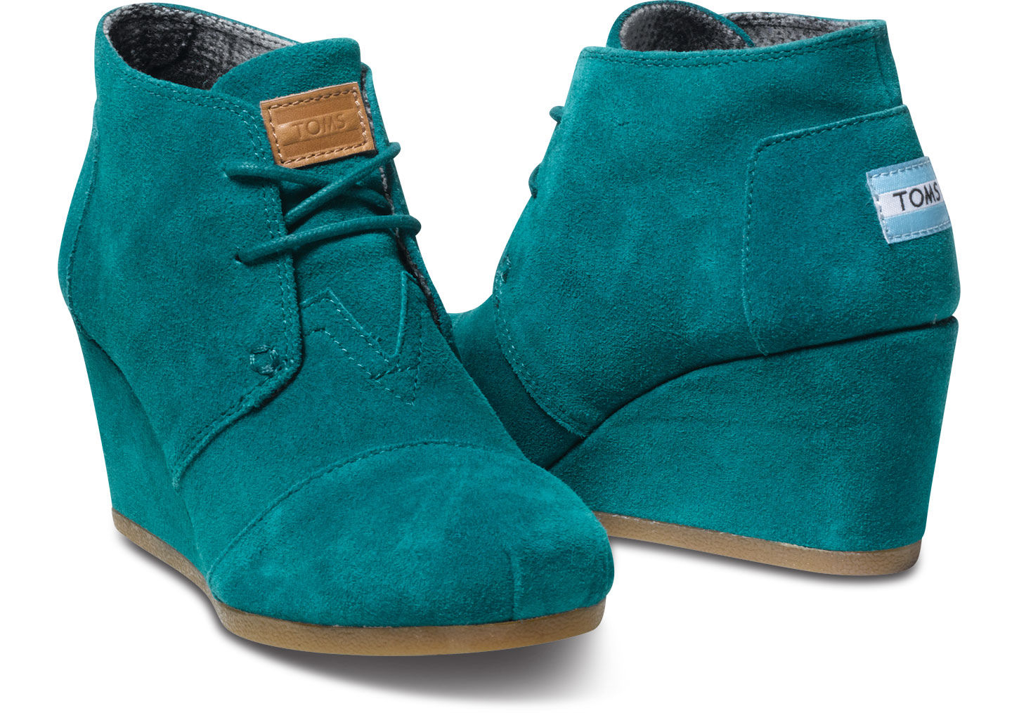 Lyst Toms Suede Womens Desert Wedges in Green