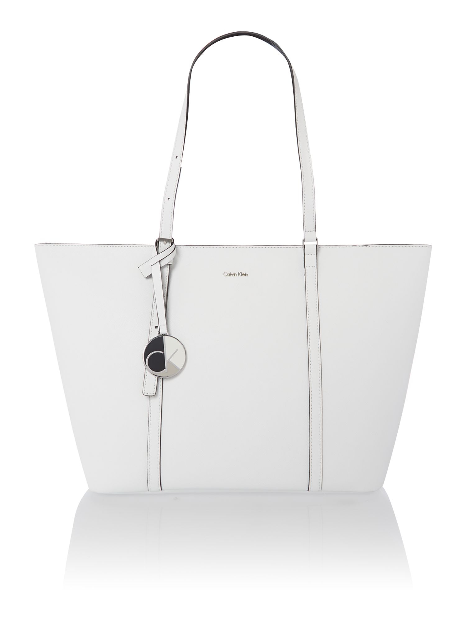 Calvin klein Sophie Large White Tote Bag in White | Lyst