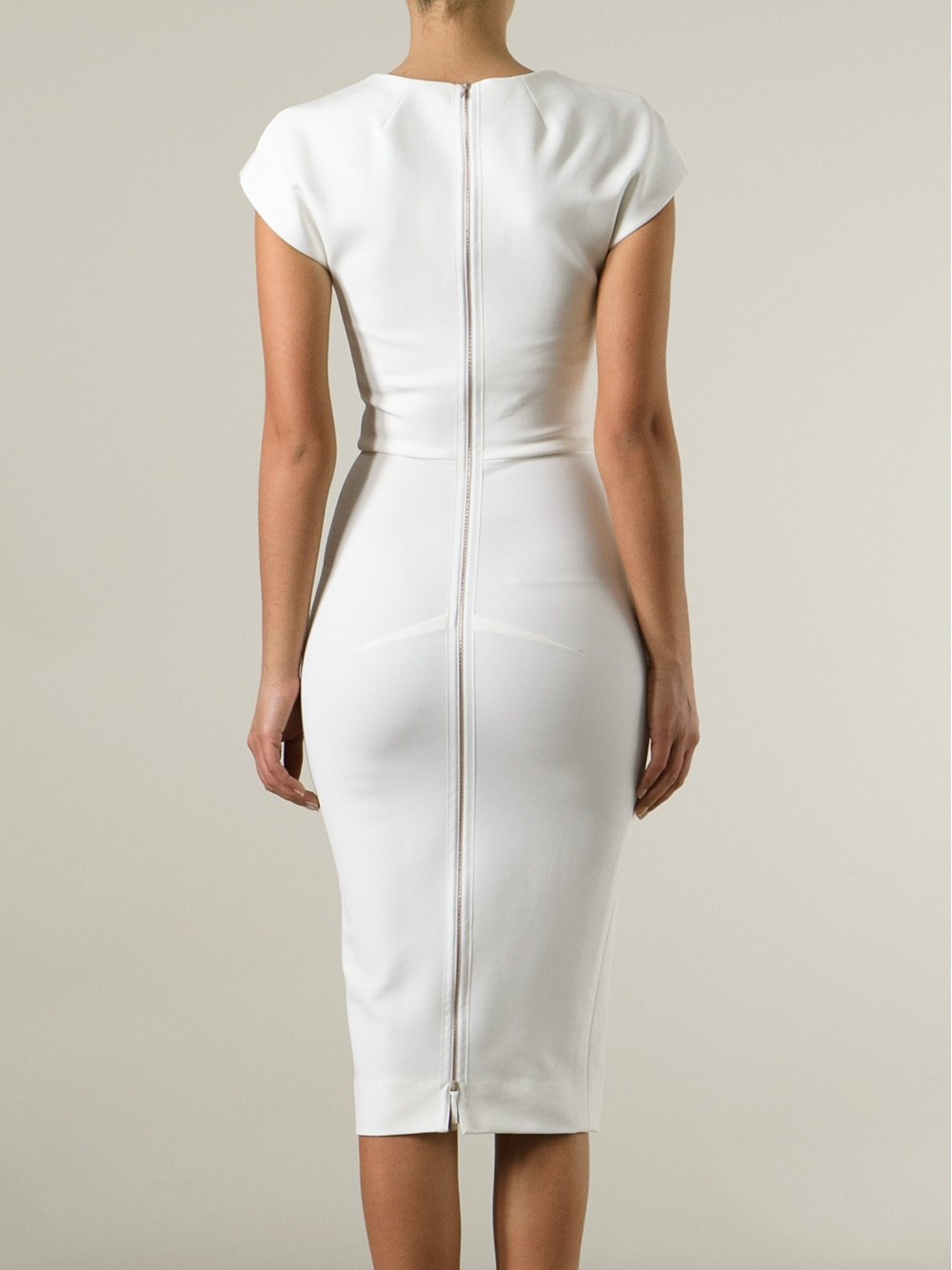 womens white fitted dress