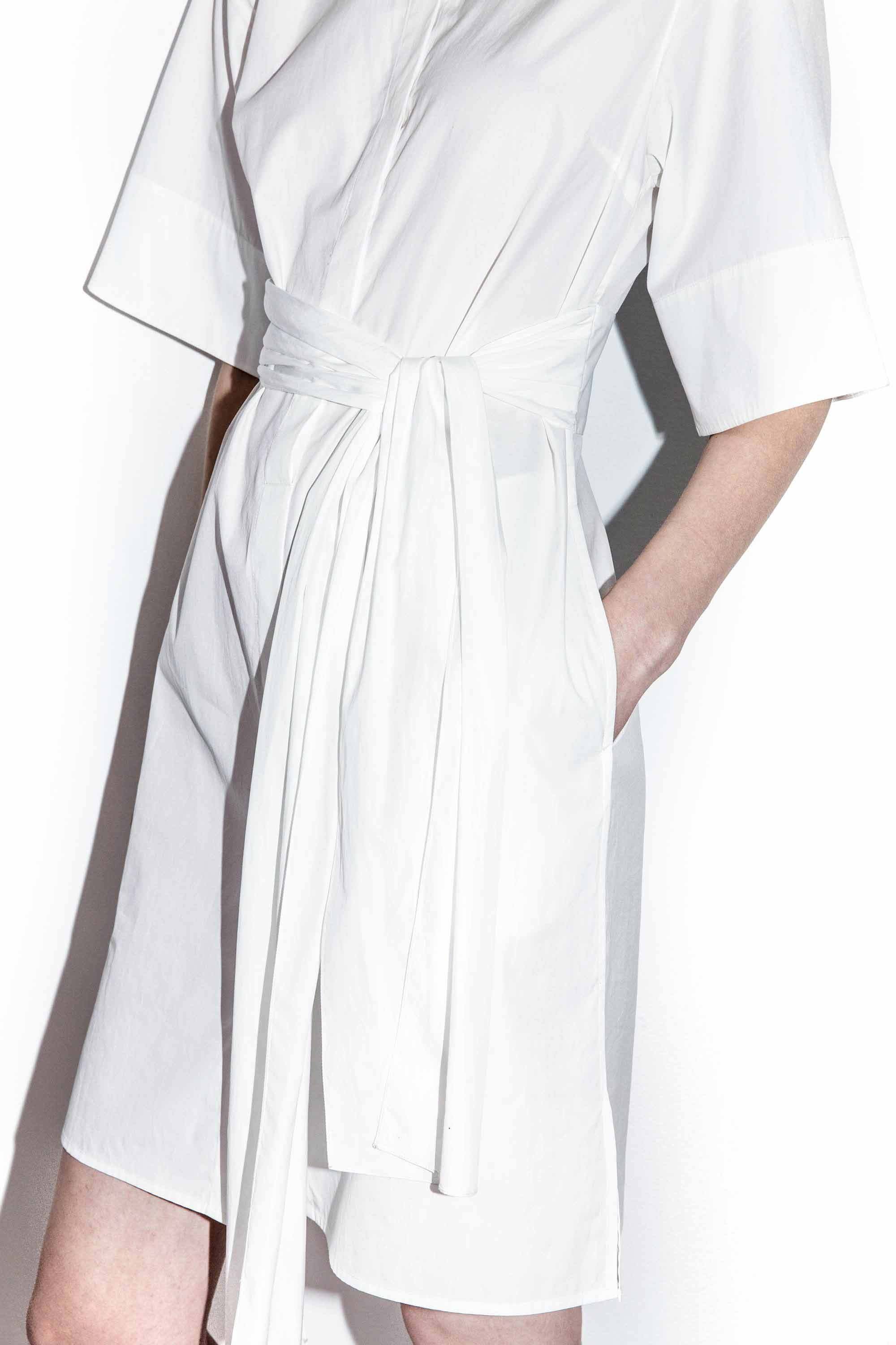 Lyst 3 1 Phillip Lim Pinstriped Cotton Shirt Dress In White Gallery