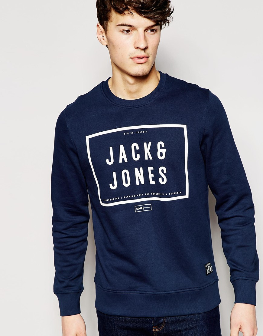 jack and jones sweatshirt blue