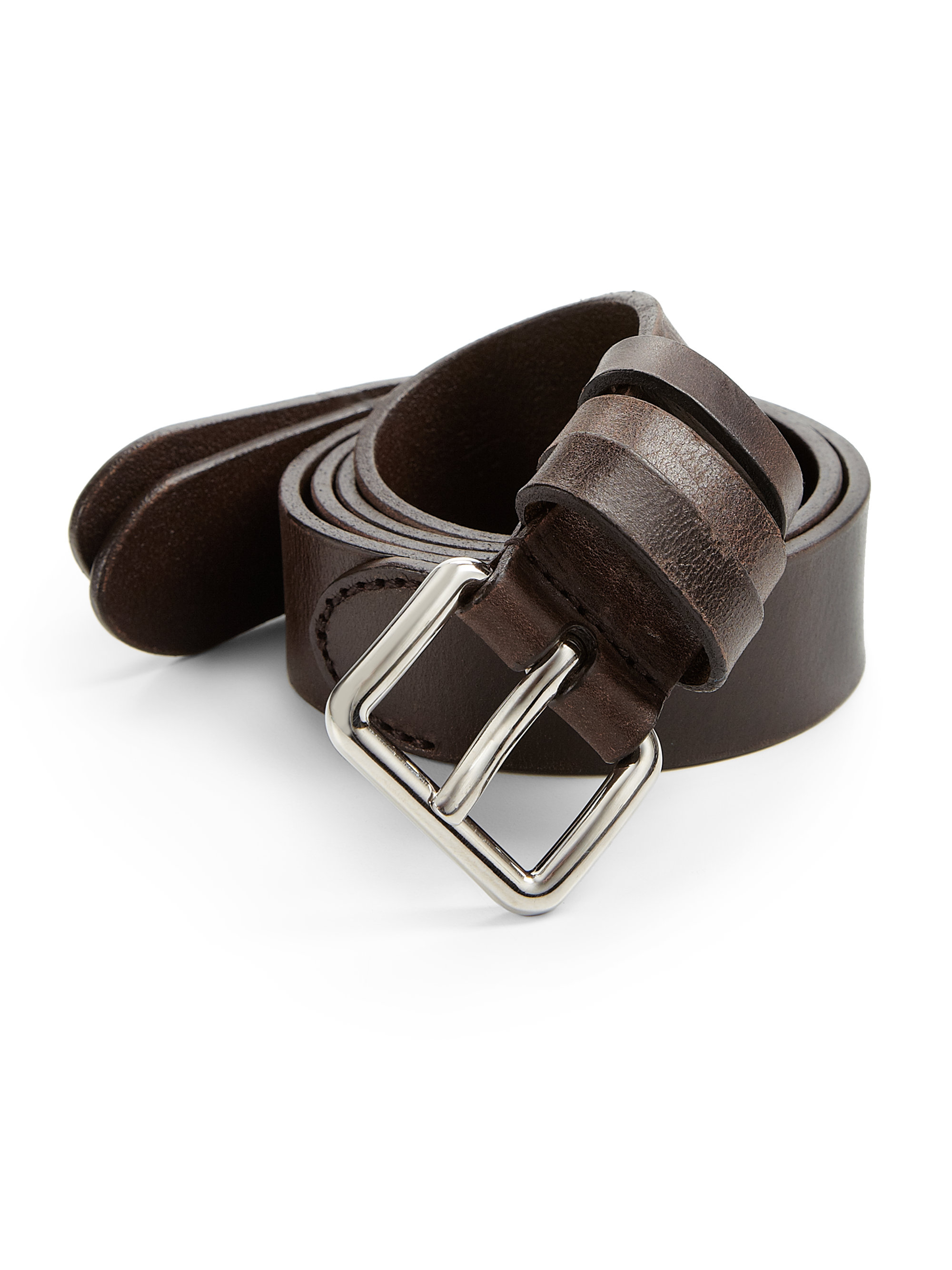 Prada Calfskin Leather Belt in Brown for Men Lyst