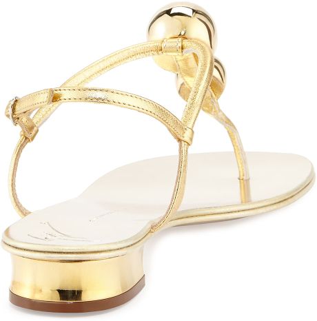 Giuseppe Zanotti Metallic Bubbles Thong Sandal Gold in Gold | Lyst