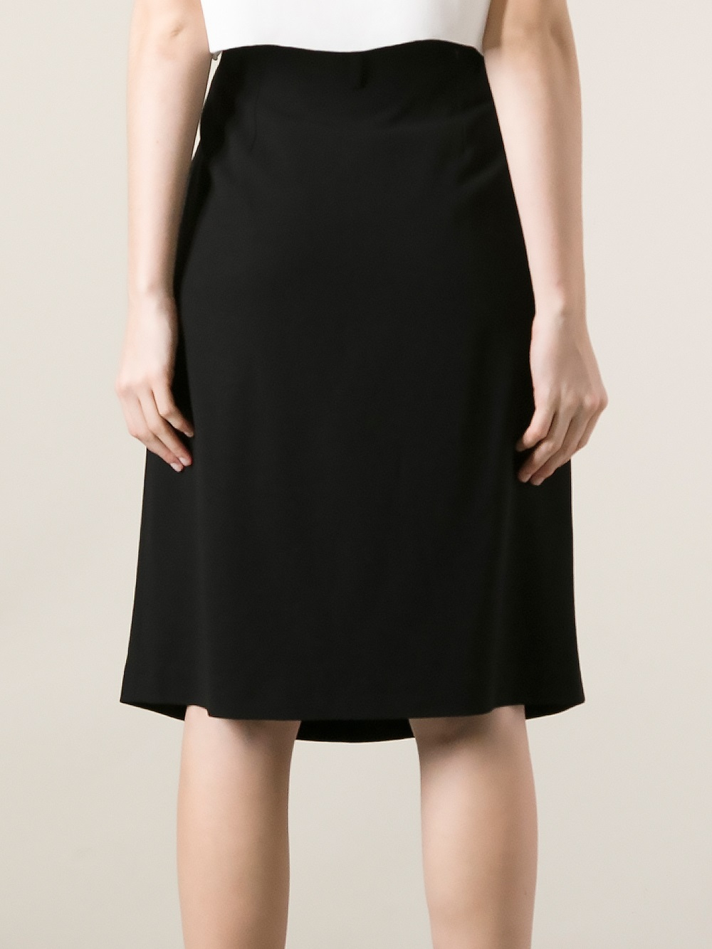 Giorgio Armani Vintage Pleated Skirt in Black | Lyst