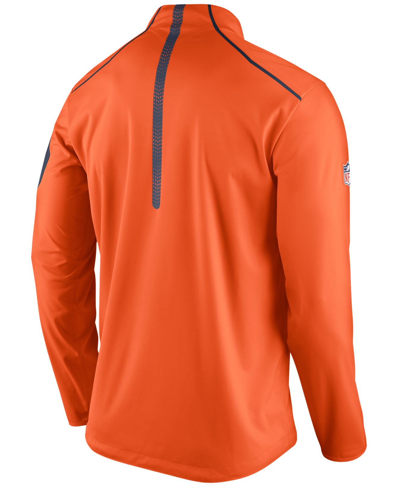 Nike Men's Denver Broncos Alpha Fly Rush Quarter-zip Jacket in Orange ...