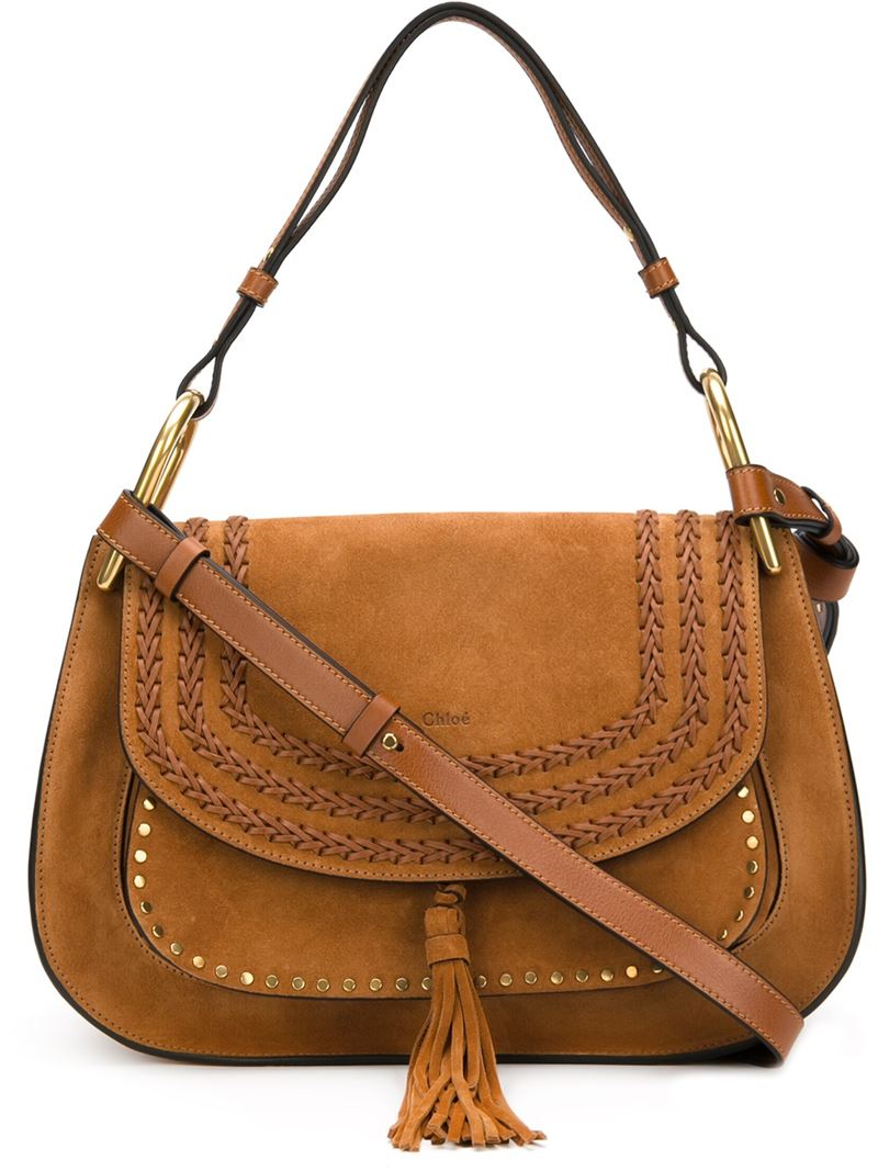 Chlo Hudson Medium Leather Shoulder Bag in Brown | Lyst  