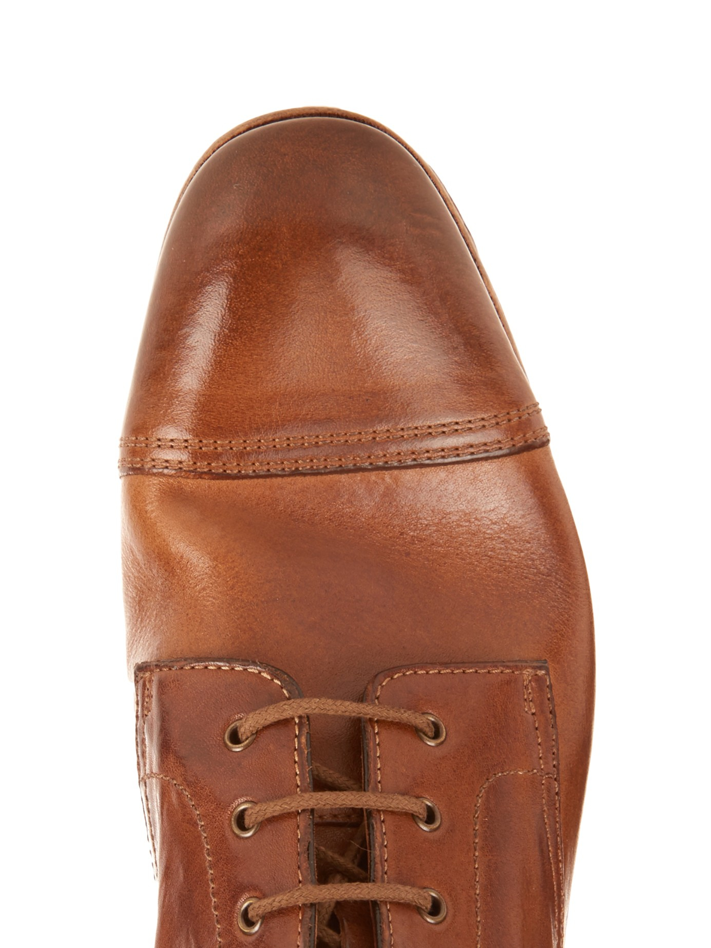 Lyst Alexander McQueen Washedleather Laceup Boots in Brown for Men