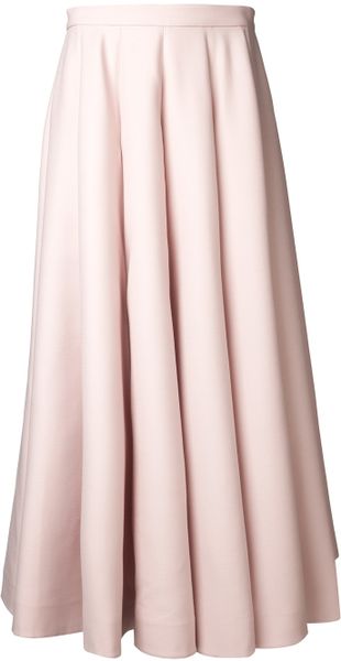 Valentino Long Pleated Skirt in Pink (pink & purple) | Lyst