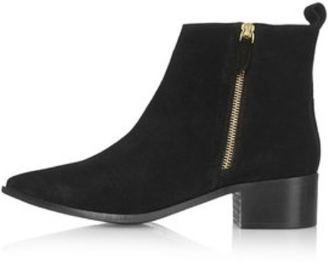black heeled ankle boots topshop