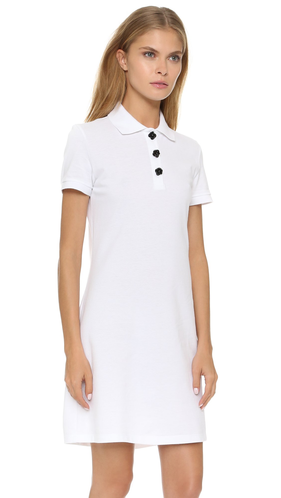 girls white polo dress