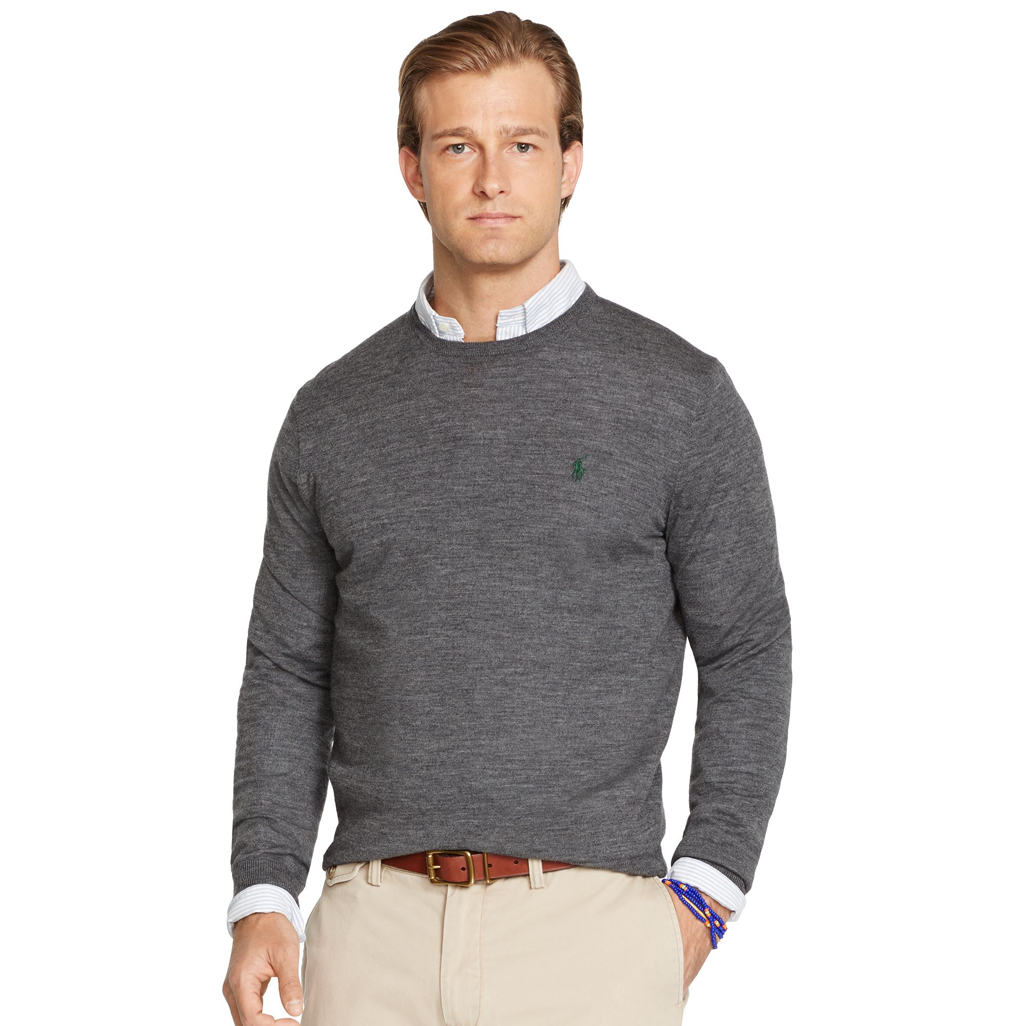 Lyst - Polo Ralph Lauren Slim-Fit Merino Wool Sweater in Gray for Men