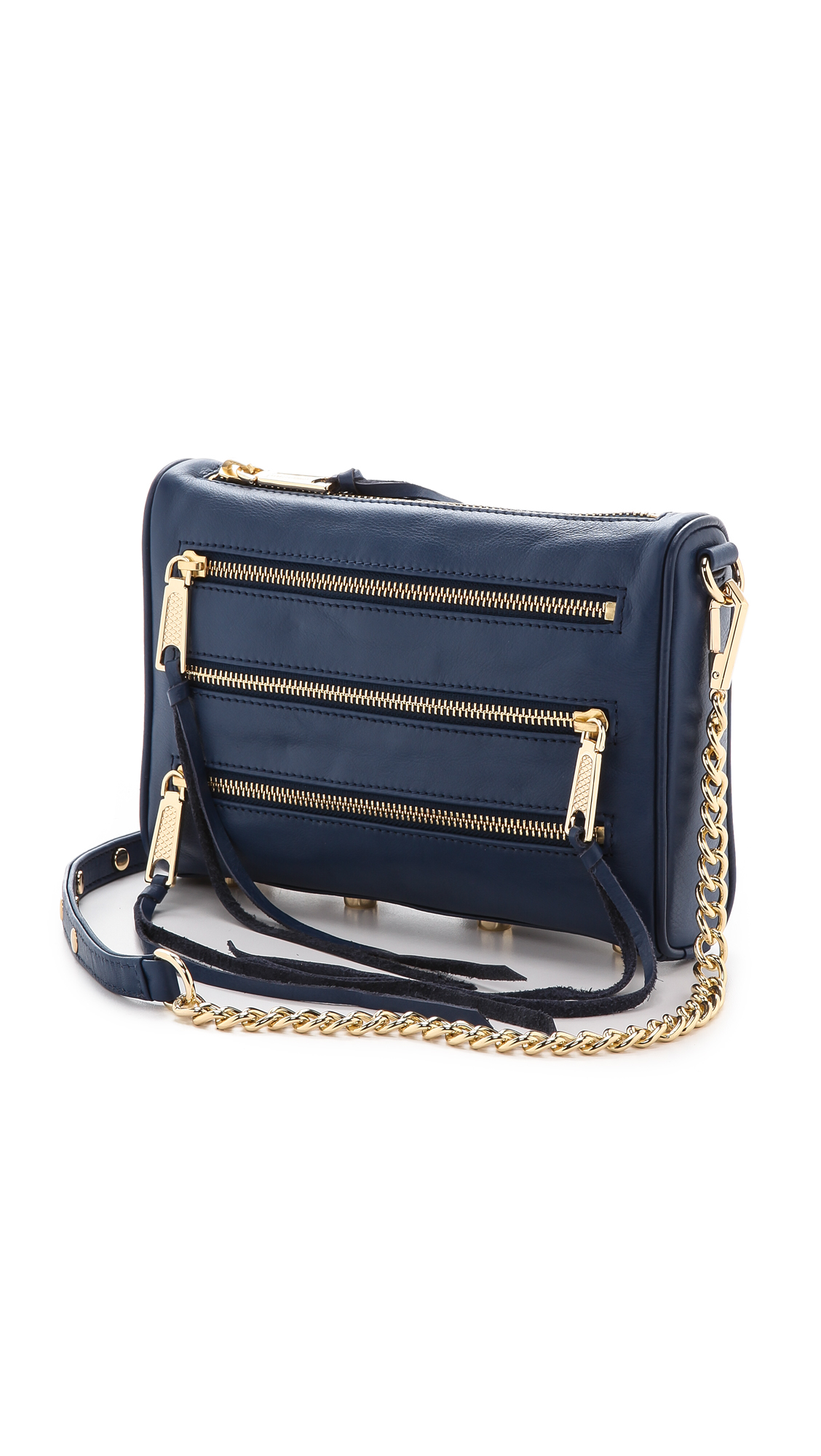 Rebecca Minkoff Mini 5 Zip Bag - Black in Blue - Lyst