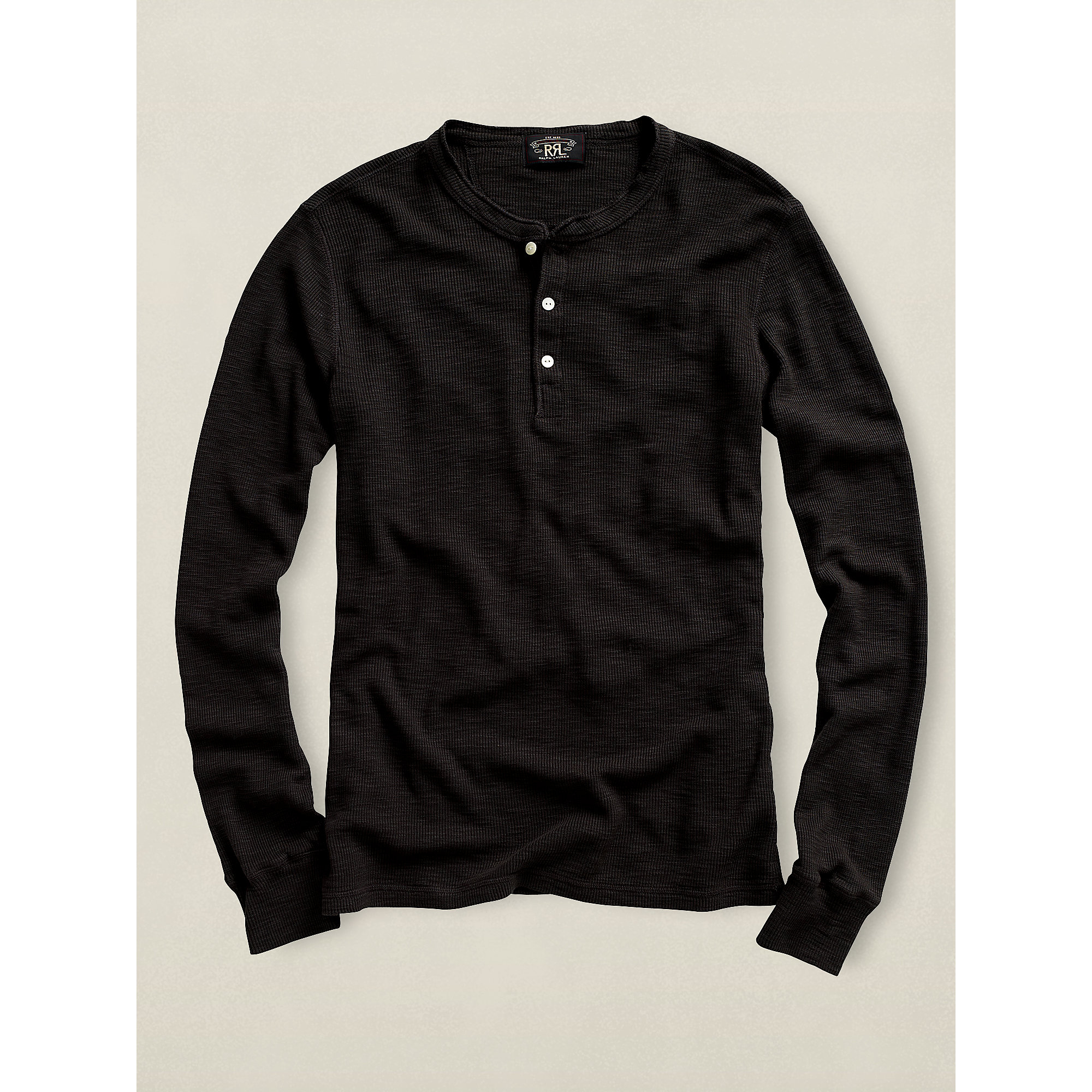 long sleeve black henley