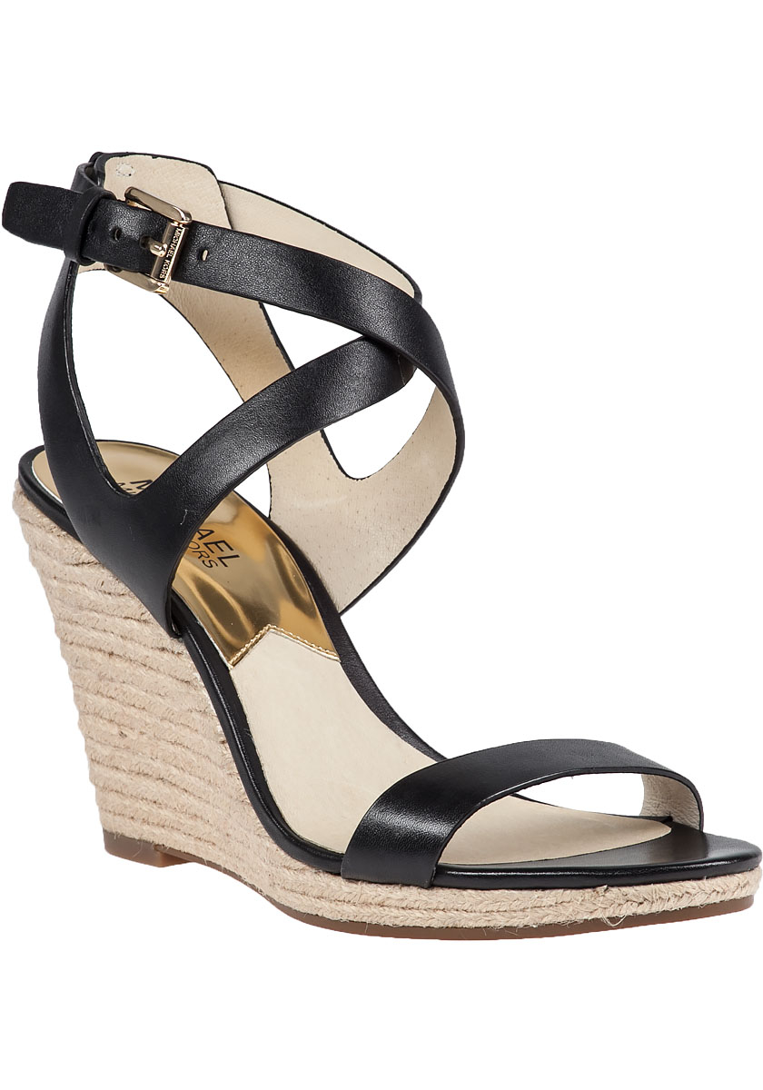 Lyst - Michael Michael Kors Kaylee Wedge Sandals in Black