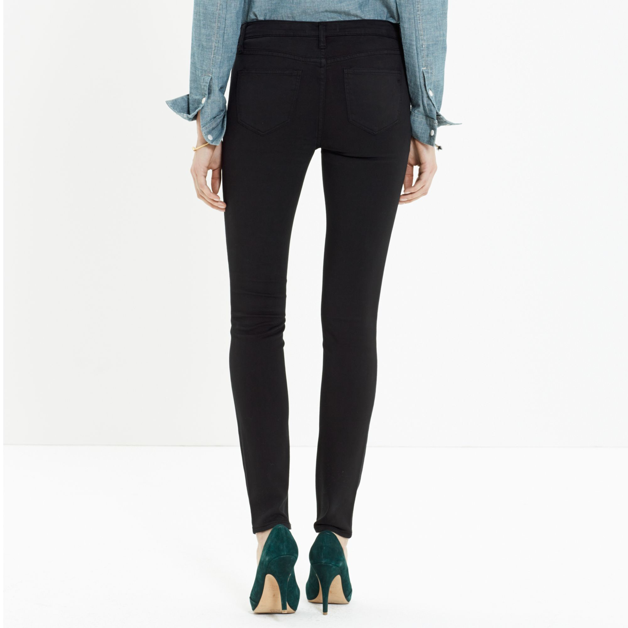 Lyst - Madewell Skinny Skinny Sateen Jeans in Black