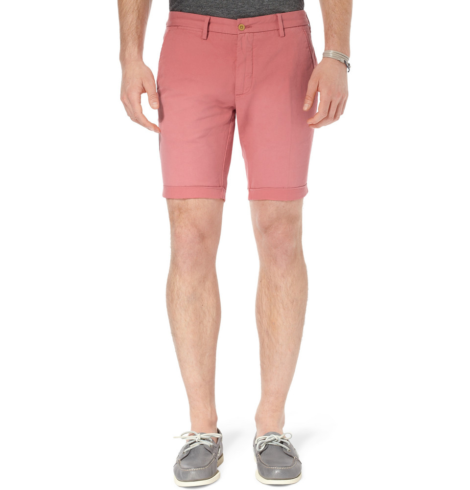 Lyst - Gant rugger Slim-Fit Cotton And Linen-Blend Shorts in Pink for Men