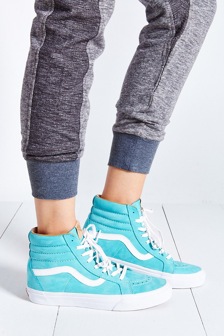 turquoise high top vans