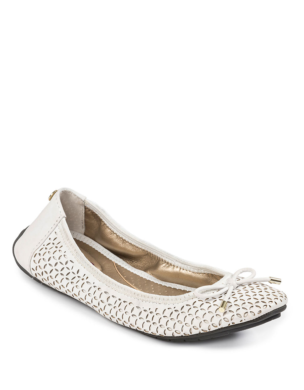 Lyst - Me too Lindsey Leather Flats in White