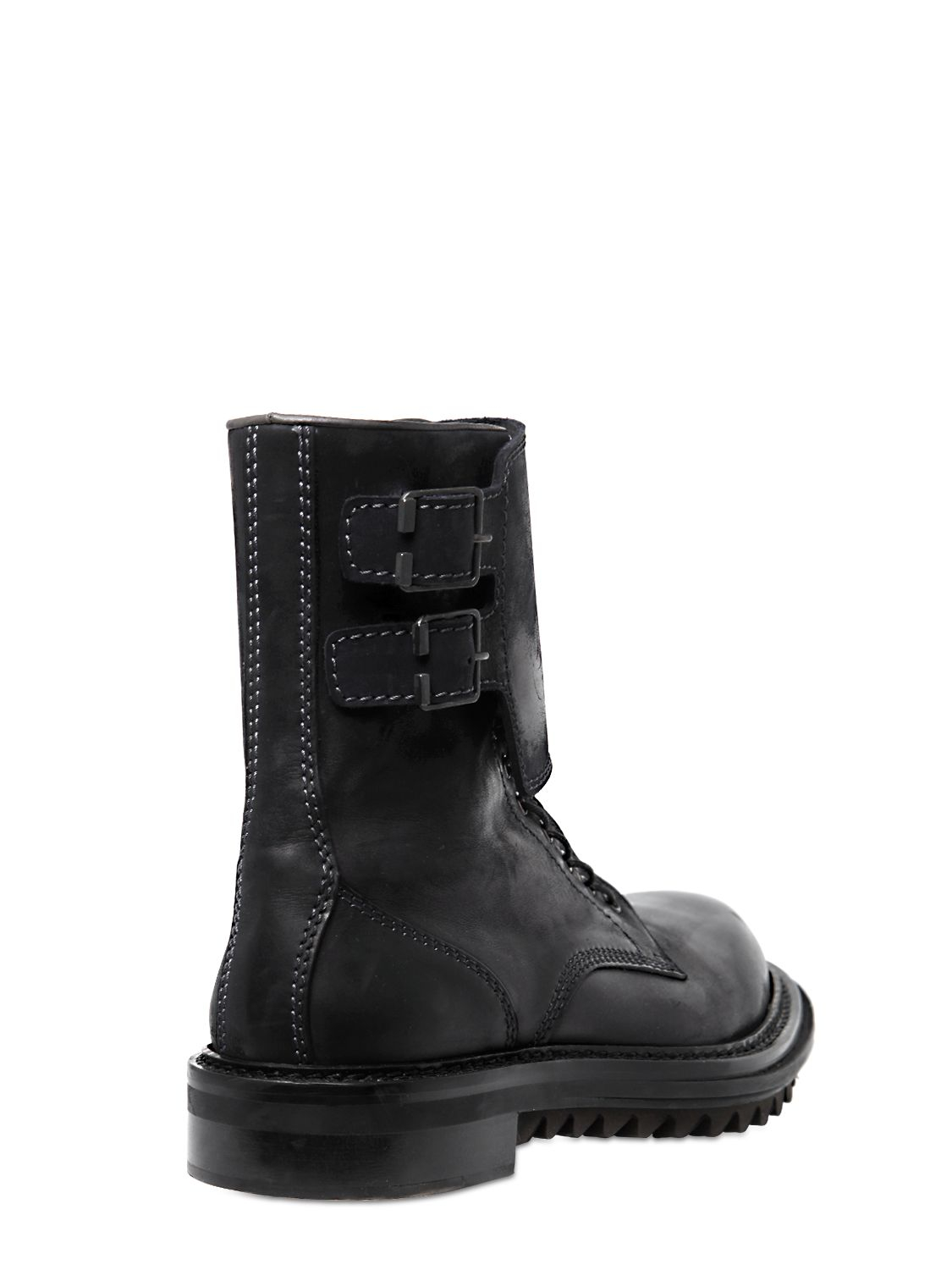 lanvin boots lanvin leather combat boots in black lyst lanvin boots lanvin leather combat boots in black lyst
