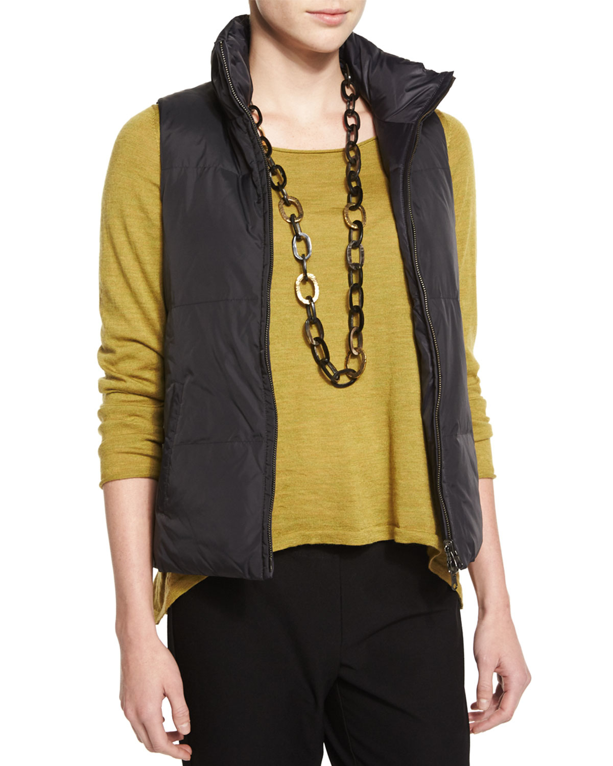 women's reversible puffer vest