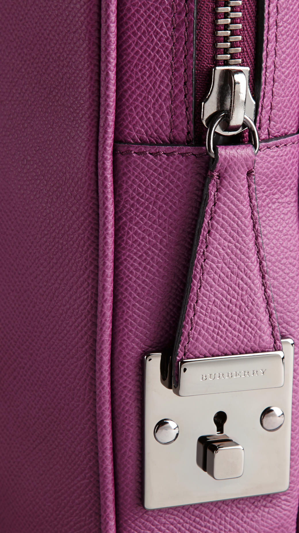 purple leather briefcase