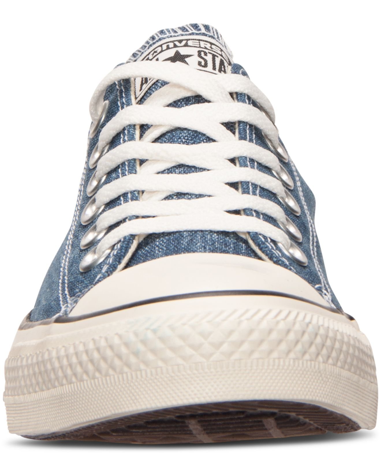 Converse Mens Chuck Taylor Ox Denim Casual Sneakers From Finish Line In Blue For Men Lyst 5527