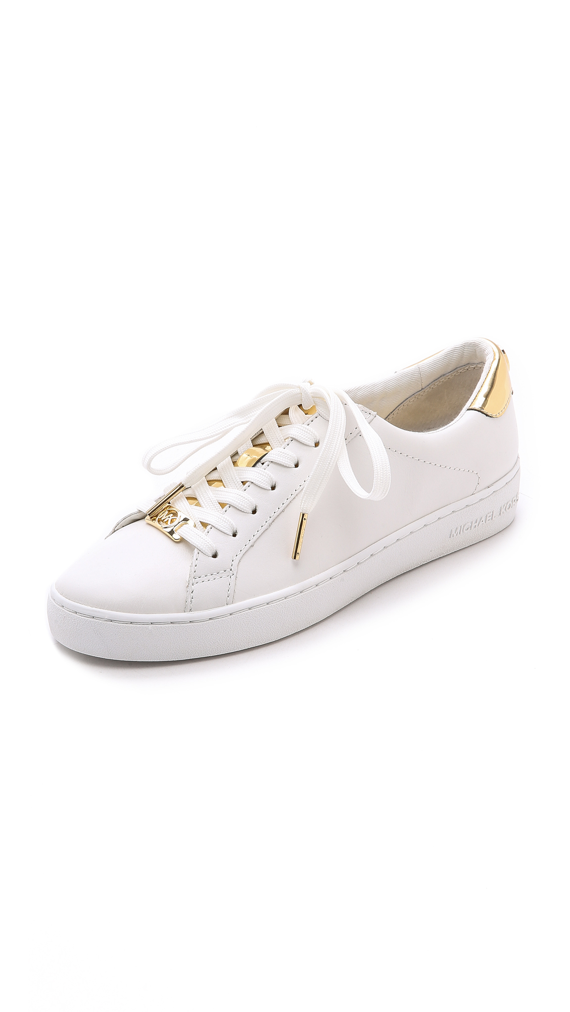 witte michael kors sneakers irving lace up