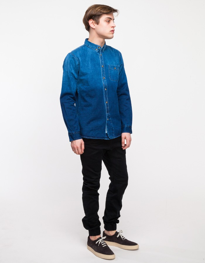 dip dye denim shirt