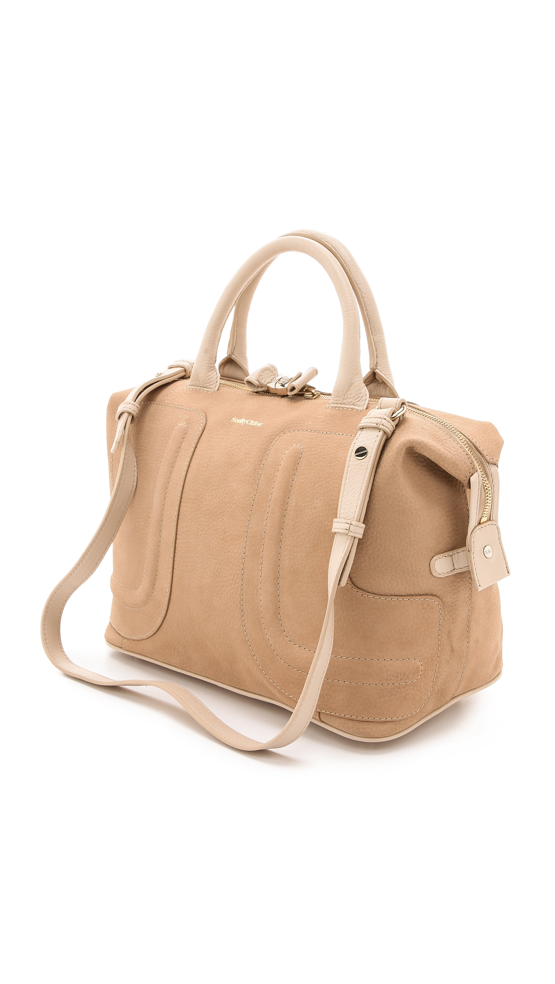 Lyst See By Chloé Kay Medium Handbag With Shoulder Strap In Natural Gallery