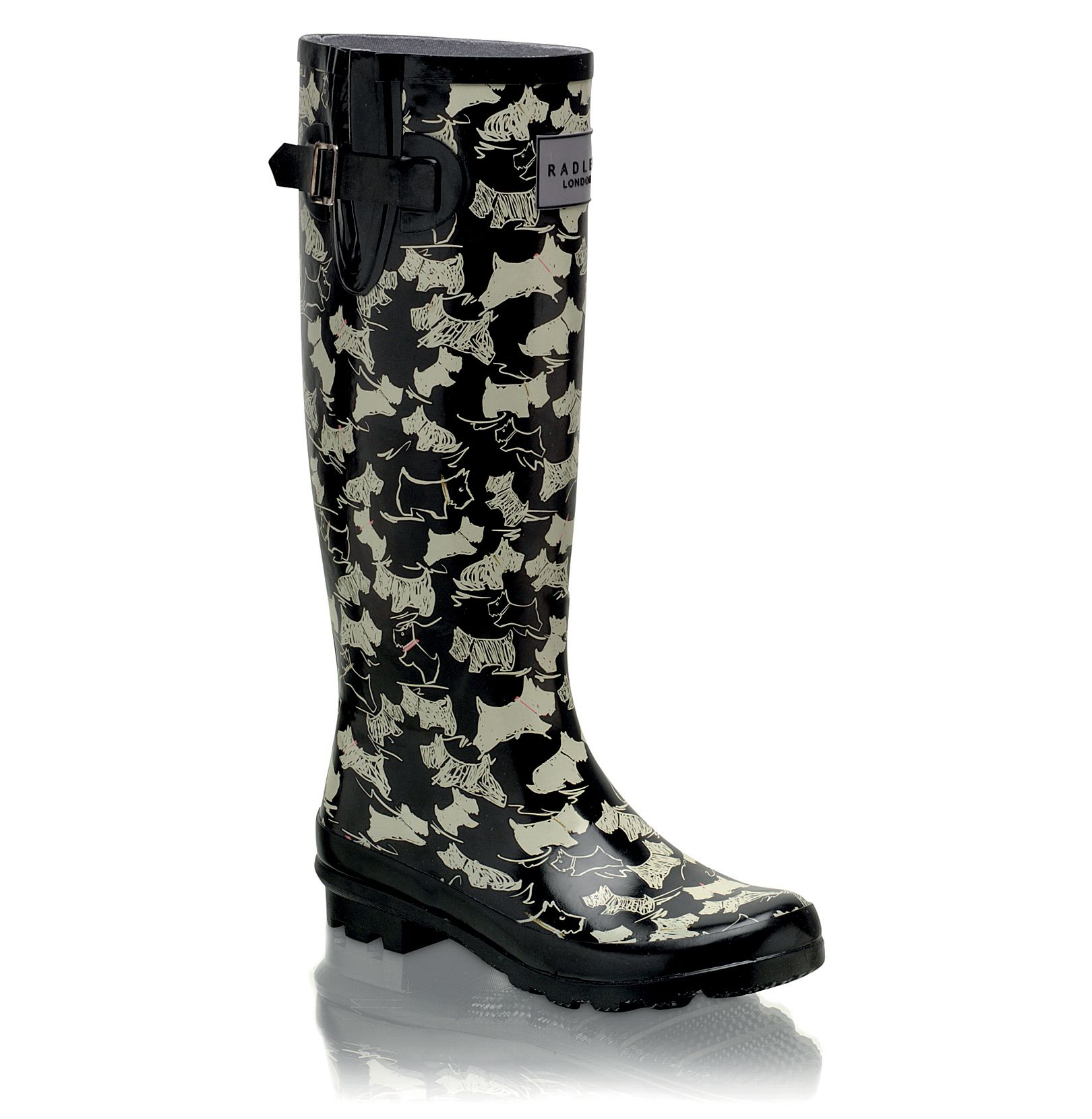 Radley Doodle Dog Tall Wellington Boots in Black | Lyst