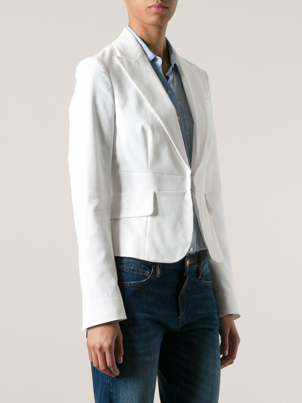 Lyst - DsquaredÂ² Cropped Blazer in White