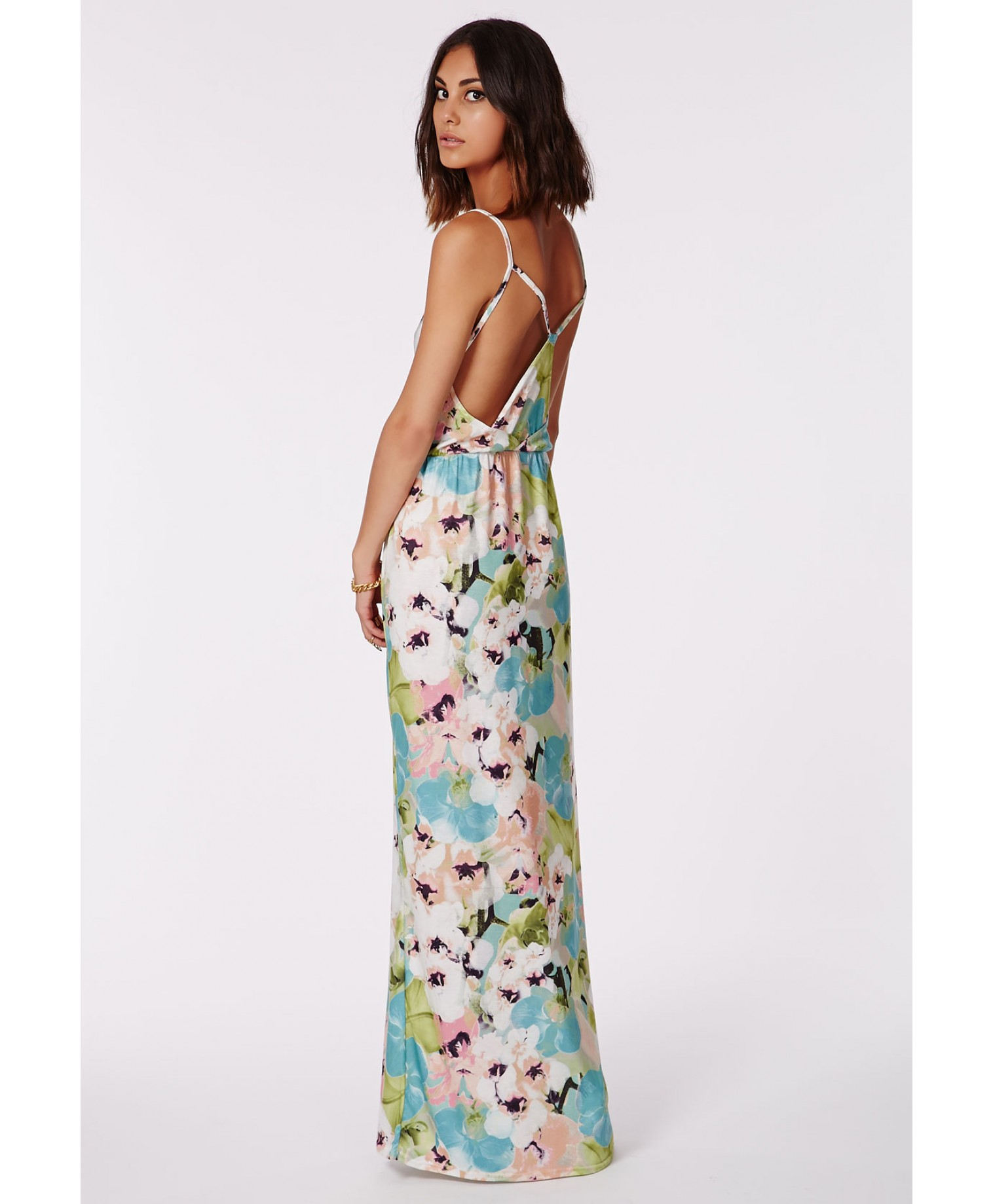 strappy jersey maxi dress